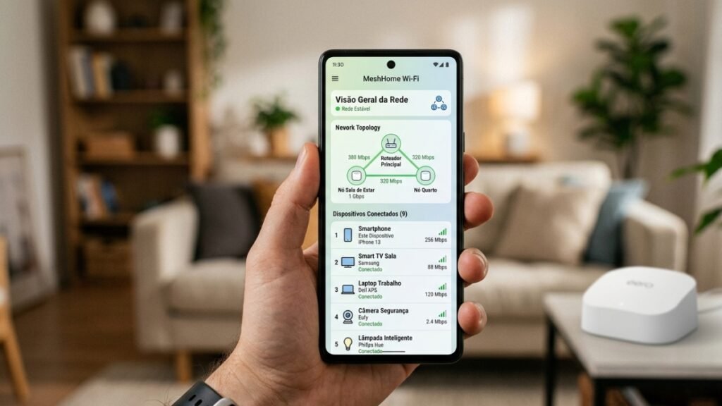 app de gerenciamento de sistema mesh wi-fi residencial