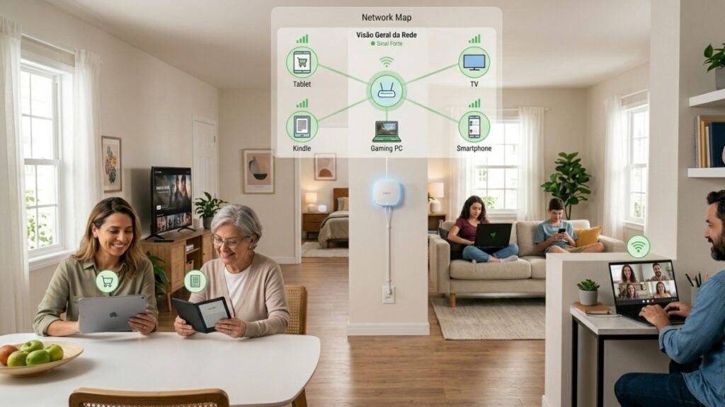 casa com cobertura wifi completa em todos os cômodos