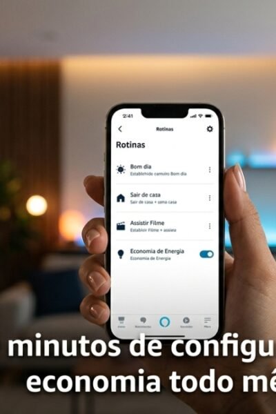 rotinas automáticas economia energia casa — configuração no app Alexa