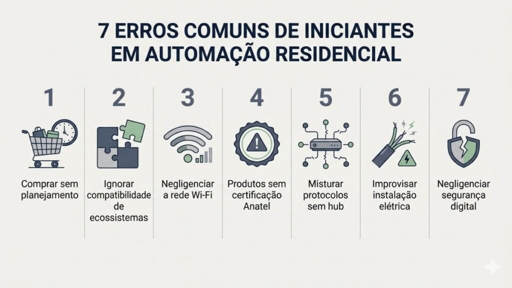 7 erros automação residencial iniciante