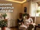 casa inteligente para idosos — setup com assistente de voz e iluminação automática