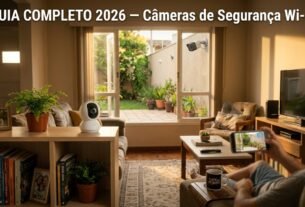 câmera de segurança Wi-Fi panorama de uso residencial brasileiro