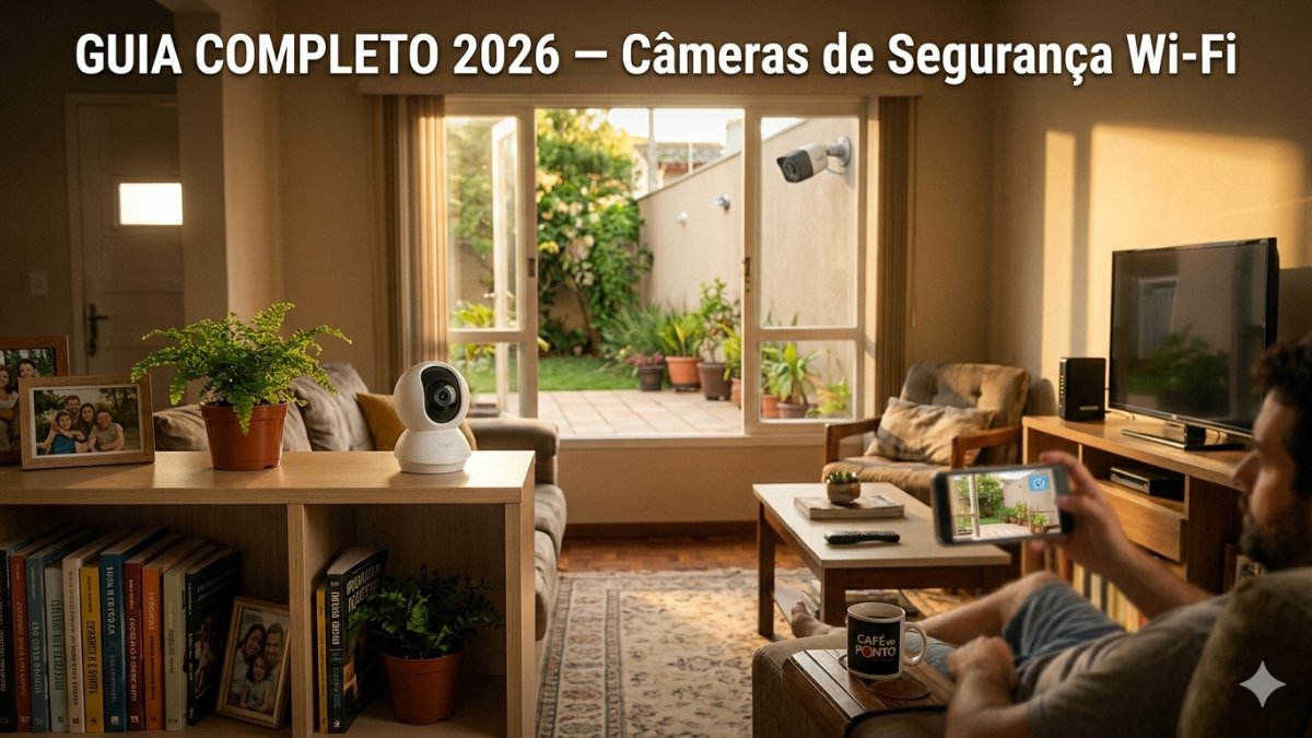 câmera de segurança Wi-Fi panorama de uso residencial brasileiro