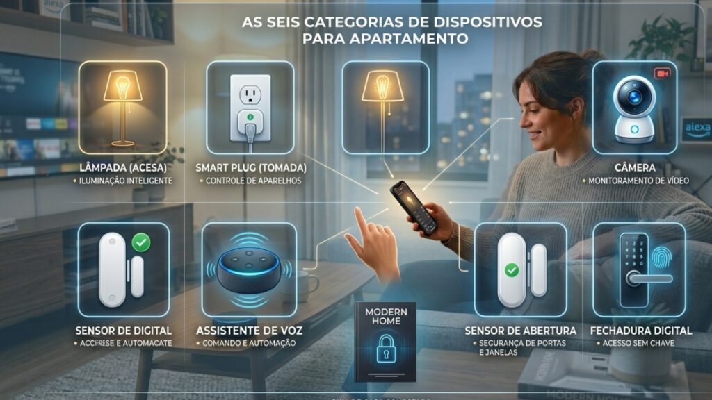 categorias de smart home para apartamento alugado sem obra