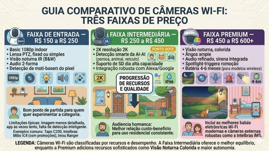 faixas de preco camera Wi Fi residencial