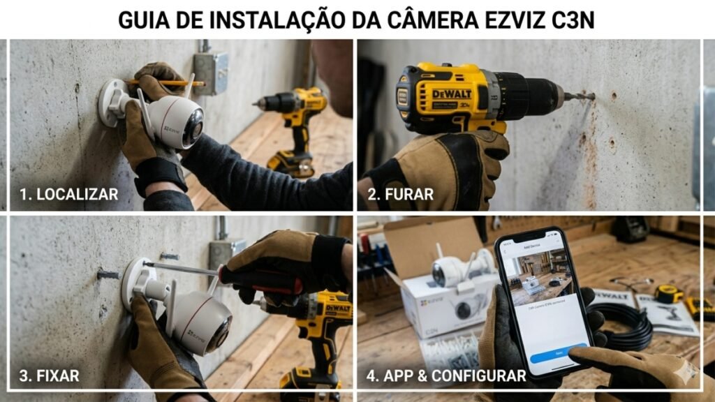 Como Instalar Câmera de Segurança Wi-Fi Sem Técnico em 8 Passos 3 passo a passo instalar camera seguranca wi fi